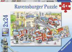 Ravensburger Helden aan het werk - Puzzel - 2x 24 stukjes - multi (2 stuks)