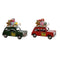 Kerstversiering DKD Home Decor Rood Groen 25 x 12,5 x 19,5 cm (2 Stuks)