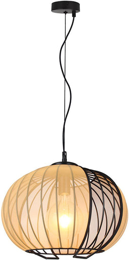 V-TAC VT-89011 - Hanglamp - E27 - 400 x 350 mm - Beige + Zwart