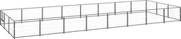 vidaXL - Hondenkennel - 24 - m² - staal - zwart