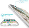 iMoshion Hoesje Geschikt voor iPhone SE (2022) / SE (2020) / 8 / 7 / 6s / 6 Hoesje Siliconen - iMoshion Design hoesje - Wit / Zwart / Shattered Beige Marble