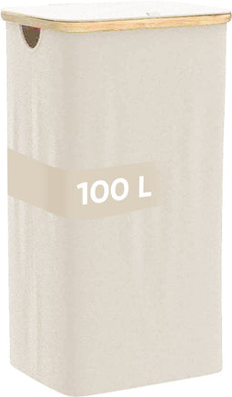 DARI. Wasmand 100L - Opvouwbare wasmand - Uitneembare waszak - Beige