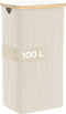 DARI. Wasmand 100L - Opvouwbare wasmand - Uitneembare waszak - Beige