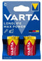 Varta 04714 101 422 - Alkaline Batterij LR14 1,5 V - Geel (2 stuks)