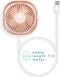 iMoshion USB Tafelventilator - USB Ventilator - Mini Ventilator - Compact - 3 Windstanden - Roze