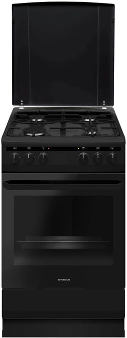Inventum VFG5020GZWA - Vrijstaand fornuis - 4 branders - Zwart
