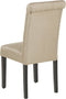 Set van 2 eetkamerstoelen VELVA Stof Zandbeige