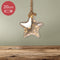 Kerstster met jute touw en 15 LED lampjes - 20cm - Rook grijs