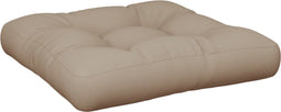 vidaXL - Palletkussen - 58x58x10 - cm - stof - taupe