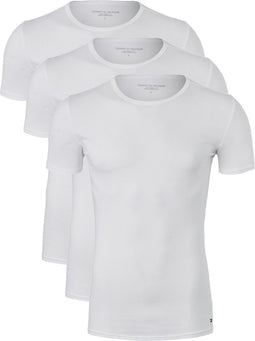 Tommy Hilfiger - T-shirt - Modern-Fit - Wit (3-pack)