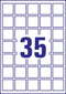 Avery Productetiketten 35 X 35 Mm Fsc Papier Wit 875 Stuks