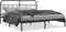 vidaXL - Bedframe - met - hoofdbord - metaal - zwart - 193x203 - cm