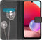 iMoshion Hoesje Geschikt voor Samsung Galaxy A33 Hoesje Met Pasjeshouder - iMoshion Design Softcase Bookcase - Zwart / Dandelion