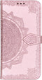 Hoesje Met Pasjeshouder Geschikt voor Samsung Galaxy A50 / A30s - Mandala Bookcase - Lichtroze