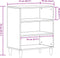 vidaXL - Dressoir - Zwart - Eiken - 57x35x70 - cm - Kunststof - Hout