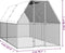 vidaXL - Kippenhok - 2x4x2 - m - gegalvaniseerd - staal