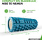 Tunturi Yoga Grid Foam Roller - Massage Roller - 33 cm - Petrol Blauw - Incl. gratis fitness app
