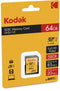 Kodak SDXC 64GB - UHS-I - Class 10 - Leessnelheid 85MB/s - Schrijfsnelheid 20MB/s - Zwart