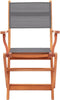 vidaXL - Tuinstoelen - inklapbaar - 4 - st - eucalyptushout - en - textileen - grijs
