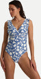 Beachlife Flower Fest - Ruches badpak - Ingebouwd topje mesh - Maat 75B