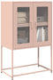 vidaXL - Hoge - kast - 68x39x107 - cm - staal - roze