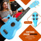 Finesse Ukelele - Starterset - 21 inch - 4 snaren - Blauw