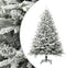 vidaXL - Kunstkerstboom - met - sneeuwvlokken - 180 - cm - PVC - en - PE - groen