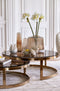 Light & Living - Salontafel MILAGRO - Ø100.5x36.5cm - Goud - Set van 2