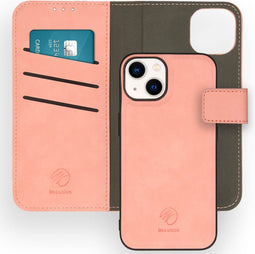 iMoshion Hoesje Geschikt voor iPhone 14 Hoesje Met Pasjeshouder - iMoshion Uitneembare 2-in-1 Luxe Bookcase - Roze