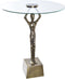 Bijzettafel DKD Home Decor Kristal Gouden Aluminium Mannen (46 x 46 x 57 cm)