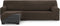 Hoes voor chaise longue met korte armleuning links Eysa THOR Bruin 110 x 110 x 310 cm