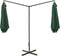 vidaXL - Parasol - dubbel - met - stalen - paal - 600 - cm - groen