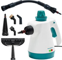 Wellewares Stoomreiniger 7 in 1 - Handstomer - Multifunctioneel - Wit/Groen