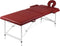 vidaXL - Massagetafel - met - 2 - zones - inklapbaar - aluminum - frame - rood