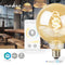 Nedis SmartLife LED Filamentlamp - Wi-Fi - E27 - 360 lm - 4.9 W - Warm tot Koel Wit - 1800 - 6500 K - Glas - Globe