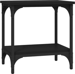 vidaXL - Bijzettafel - 40x30x42 - cm - bewerkt - hout - zwart