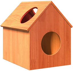 vidaXL - Kattenhuis - 41x50x50 - cm - massief - grenenhout - wasbruin