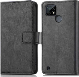 iMoshion Hoesje Geschikt voor Realme C21 Hoesje Met Pasjeshouder - iMoshion Luxe Bookcase - Zwart
