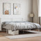 vidaXL - Bedframe - met - hoofdbord - metaal - wit - 160x200 - cm