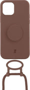 Just Elegance PopGrip - Backcover Hoesje - TPU - Apple iPhone 14 - Brown Sugar