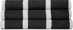 //Seahorse menton baddoek 60x110cm black (3 stuks)