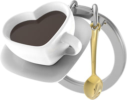 Sleutelhanger metalmorphose coffee lover | 6 stuks