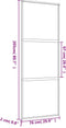 vidaXL - Schuifdeur - 76x205 - cm - helder - ESG-glas - en - aluminium - goudkleurig