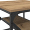 vidaXL - Salontafel - met - Plank, - Artisan - Eiken, - 51x50x40 - cm, - Gemaakt - van - Gelaagd - Hout