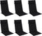vidaXL - Stoelkussens - 6 - st - hoge - rug - ruitpatroon - oxford - stof - zwart