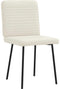 vidaXL - Eetkamerstoelen - 2 - st - fluweel - crèmekleurig