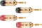Oehlbach 3030 XXL Fusion - Banaanstekker - 24-kt. verguld - Goud Rood