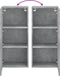 vidaXL - Tv-wandmeubel - 40,5x30x90 - cm - bewerkt - hout - betongrijs