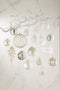 The perfect piece Doos Van 6 Kerstballen Bloemen Glas Blinkend Zilver Small