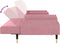 vidaXL - Slaapbank - met - kussens - fluweel - roze